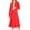 Red, variant on Moa Collection Women's Two Piece Set Long Sleeve Casual Blazer Relaxed A-Line Midi Skirt
