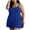 Blue, variant on Women's Plus Size Slip Dress Adjustable Spaghetti Strap Dresses Cami Crew Neck Cami Long Under Dress,Black