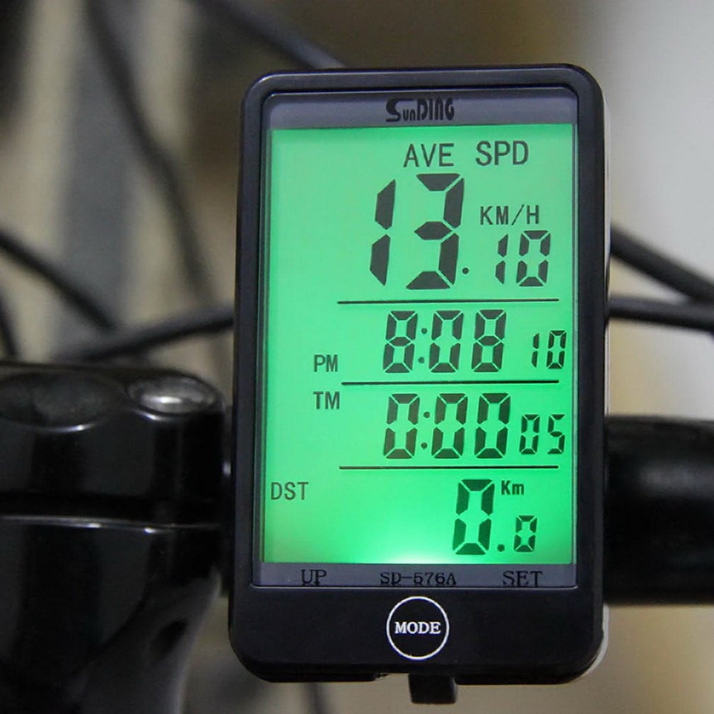 Bike Cycling Bicycle Cycle Computer Odometer Speedometer Backlight 
