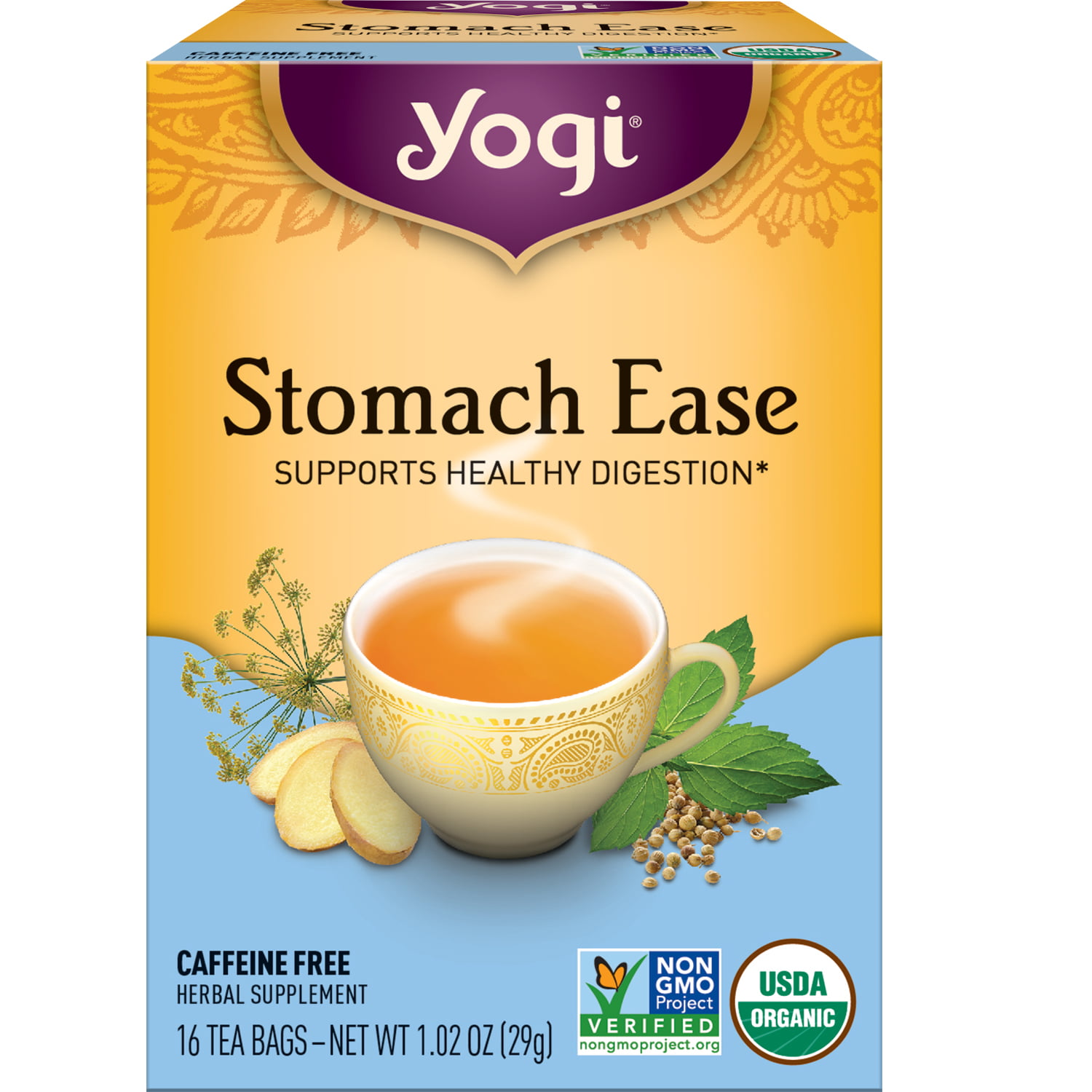 Yogi Tea Egyptian Licorice Mint, Organic Herbal Tea, Wellness Tea Bags, 1  Box of 16 - Walmart.com