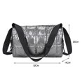 thumbnail image 3 of Bolso de mano con diseño de rejilla a la moda, de hombro para mujer, cuadrado pequeño acolchado de diseñador, 3 of 5