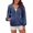 Blue, variant on Vedolay Women's Pullover Sweatshirt Fashion Printed Stand Up Collar Women Long Sleeve Hoodie Sweater Zip up Jacket Blue,2XL