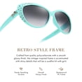 thumbnail image 4 of Giselle Cat Eye Rhinestone Kids Retro Sunglasses for Teens Girls Children Age 6-14 Trendy Glasses, 4 of 7
