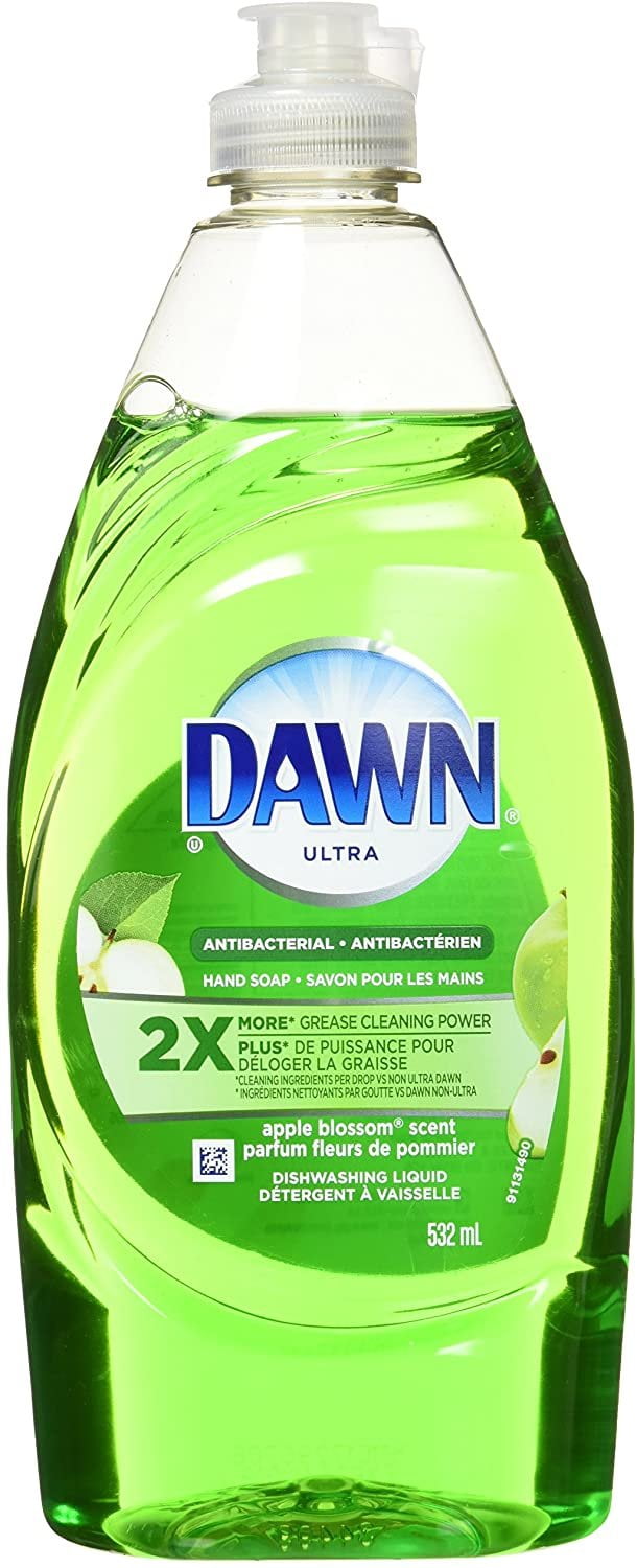 Dawn Ultra Antibacterial Hand Soap, Dishwashing Liquid Dish Soap, Apple Blossom, 532 mL