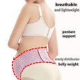 thumbnail image 4 of Cinturón de maternidad, cinturón abdominal durante el embarazo, soporte posparto cómodo para la espalda y la pelvis, entrenador de cintura ajustable para mujeres (rosa), 4 of 5
