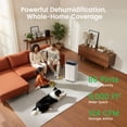 thumbnail image 3 of Waykar 80 Pint Dehumidifier for Home & Basements, DOE 25 Pint Up to 5000 Sq. Ft, Energy Star, Continuous Drain Hose, Auto Defrost, 3 of 14