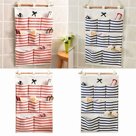 8 Pockets Closet Door Home Wall Hanging Organizer Storage Bag Pouch Stuff Holder
