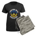 thumbnail image 5 of CafePress - Together With Ukraine Women's Dark Pajamas - Women's Short Sleeve Print T-Shirt and Pants Dark Cotton Pajama Set, 5 of 7