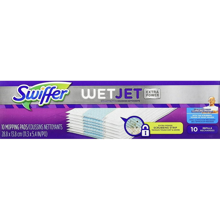 Swiffer Wet Jet With Mr. Clean Magic Eraser 10 Extra Power Cleaning Pads  37000817888