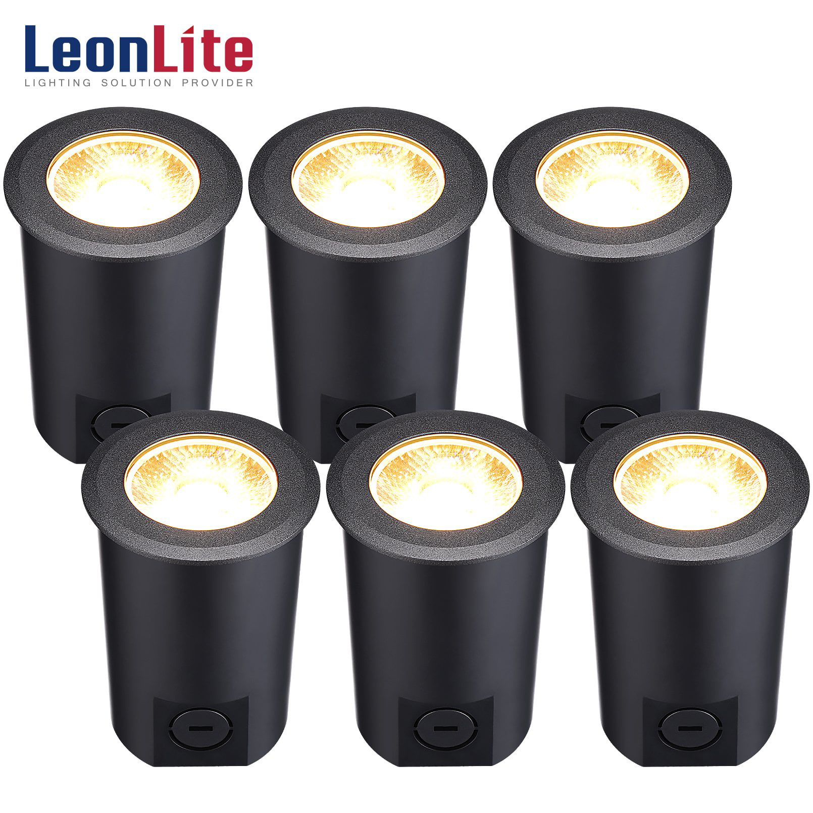 LEONLITE 12-Pack 3W Well Lights Landscape LED In Ground Outdoor