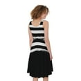thumbnail image 2 of Black And White Usa Flag Print Sleeveless Knee Length Dress, American Flag Fashion Summer Maxi Dress For Women. Gifts For Us Independence Day, 4Th Of July, 2 of 4