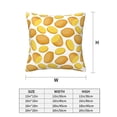 thumbnail image 2 of Throw Pillow Covers Set of 4 cute Potato Soft Decorative Pillowcase for Couch Living Room Bed Sofa, Square Pillow Covers Pillow Protector with Zipper, Home Decor 20"x20", 2 of 7