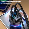 thumbnail image 4 of maskred Black Advanced Technology USB Car Phone Adapter - Sleek Appearance Enhanced Performance Convenient Car Phone Recharger gray,box-packed 2C+1A, 4 of 6