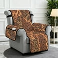 thumbnail image 2 of TSOVTHRID Brown Leopard Lightning Print Recliner Chair Covers Stretch Recliner Slipcovers Reclining Furniture Protector Washable Sofa Couch Cover with Storage Pocket for Pets Dog Cat, 2 of 7