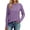 Light Purple, variant on Fantaslook Womens Fall Tops Long Sleeve Shirts Casual Tunic Top Basic T Shirts Tees