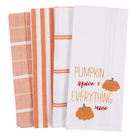 

KAF Home Pantry Kitchen Holiday Dish Towel Set of 4 Cotton 18 x 28-inch (Pumpkin Spice Everything Nice) C43