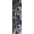 thumbnail image 2 of Purple/Grey/Silver/Black/Abstract Area Rug Modern Contemporary Circles and Wavey Swirlls Design Pattern, 2 of 10