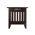 thumbnail image 3 of AFI Table d'Appoint en Bois Massif avec Chargeur USB Ensemble de 2 Espresso, 3 of 6