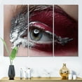 thumbnail image 2 of Designart ' Close Up of A Woman Eye With Red Makeup On ' Modern Canvas Wall Art Print, 2 of 3