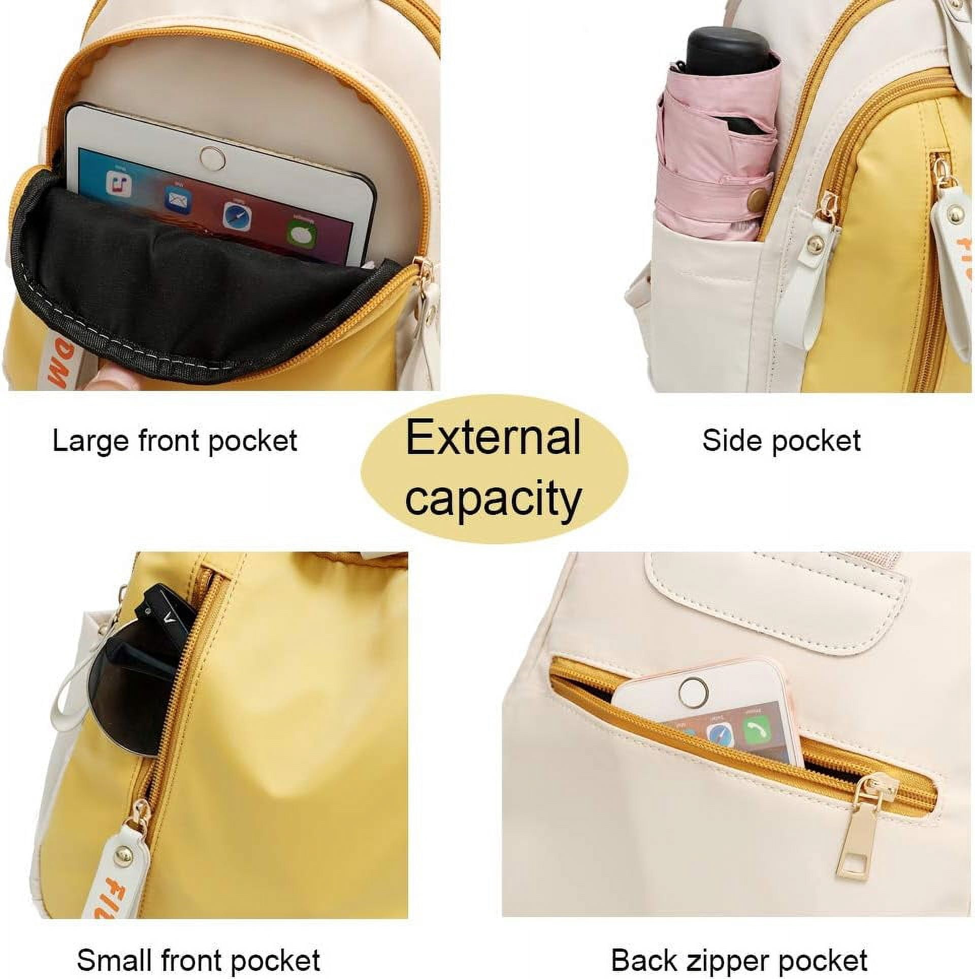 4576 Backpack Small, Mini Nylon Travel Backpack Purse, Shoulder Bag Cute NYLON MINI BACKPACK BROWN | Water-Resistant Mini Backpack  main image 2