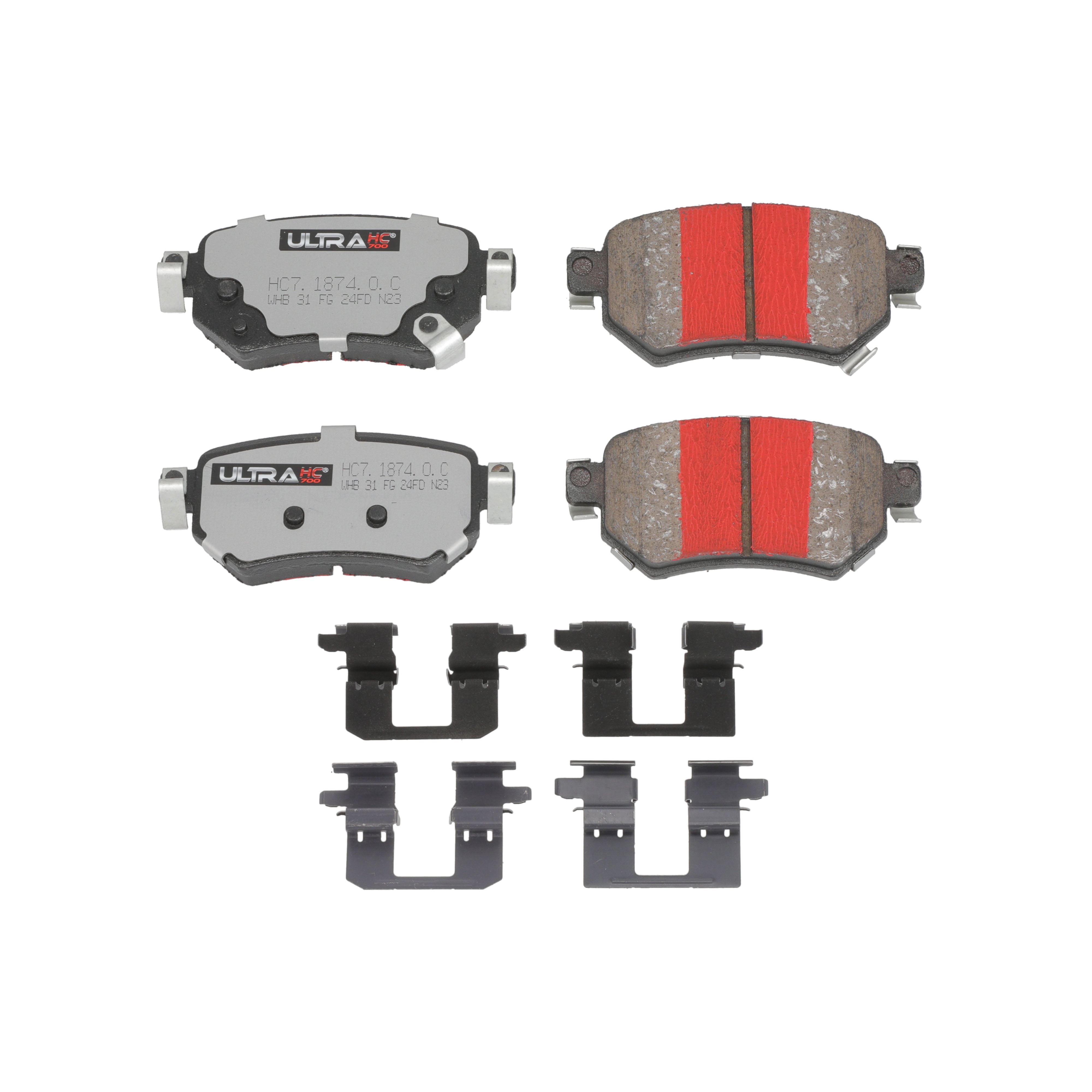 UltraHC 700 Brake Pad Set, Rear HC7.1874.0.C, Mazda 6 2021-2016