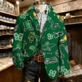 thumbnail image 1 of SBYOJLPB Blouse Décontractée Mode Homme Imprimé Saint-Patrick à Manches Longues avec Boutons, 1 of 5