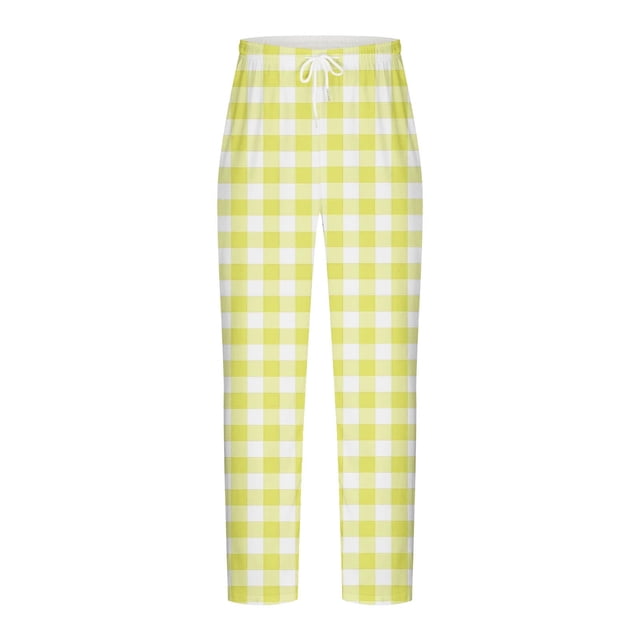 Puntoco Pantalones casuales largos para hombre, pantalones rectos con cintura elástica y estampado de moda informal de verano para hombre