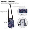 thumbnail image 6 of HELLHERO Candy Cane Joy with Zipper Polyester Cross Body Purse Unisex 4.33"x1.97"x7.09", 6 of 7