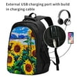 thumbnail image 2 of Balery Landscape With Sunflowers Print USB Charging Backpack for Men and Women - Water-Resistant, Anti-Theft Laptop Backpack with USB Port for Travel, Work, School, and College, 2 of 7