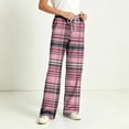thumbnail image 6 of Kezqiaxn Trousers Pants for Women Checkered Elastic Waist Loose Pajama Bottoms Fall Pj Pants Fashion Clothing Multicolor E XL, 6 of 7