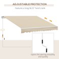thumbnail image 5 of Outsunny 12' x 8' Retractable Patio Awning Sun Shade Outdoor Patio Cream, 5 of 9
