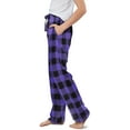 thumbnail image 4 of KISSMODA Boys Casual Plaid Pants Loose Elastic Waist Long Trousers with Pockets, 4 of 4