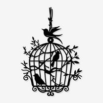 Iron Wall Art Decorations for Front Porch Living Room Kitchen Matte Style Bird 202x291x1mm