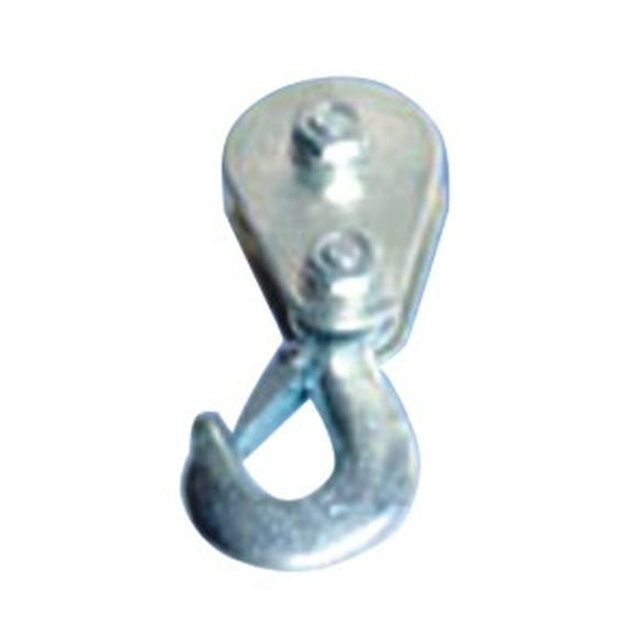 Bulldog Whes Winch Clevis Hook 20004 For Up To 7/32 Inch Diameter Rope Or Cable; Pulley Block; 1600 Pound Maximum Working Load; 4000 Pound Breaking Strength; Silver; Steel; Single