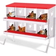 thumbnail image 1 of Qinaqin Rojo 8 cm de Alturaole Chicken Nesting Caja con Soporte Legs Perch Metálico Roll Away Eggs Laying Cajas y Versatile Anchoall Mount para Chickens, 1 of 7