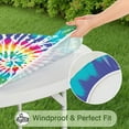 thumbnail image 5 of Colorful Tie Dye Pattern Round Fitted Tablecloth with Elastic Edge,Dining Table Cover Waterproof,Outdoor Round Tablecloth for Camping,Dining,Indoor and Outdoor, 5 of 7