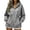 jacket67-Gray, variant on Zip up Hoodie Women Drawstring Waist Drop Shoulder Fleece Jacket with Pockets Long Sleeve Lightweight Casual Fall Outerwear Pink XXL