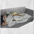 thumbnail image 6 of Dogs Soft Flannel Fleece Throw Blanket, Dogs in a Row Looking Away Humor German Shepherd Poodle Labrador Graphic Art, Cozy Plush for Indoor and Outdoor Use, 60" x 80", Multicolor, by Ambesonne, 6 of 6