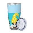 thumbnail image 2 of KLL Gnomes On The Beach Print 40oz Stainless Steel Insulated Car Cup with Spillproof Lid - Keep Your Drink Hot or Cold on the Go-Without Straw, 2 of 8
