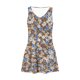 thumbnail image 5 of Vestido Corto para Mujeres Verano sin Mangas Cuello en V, Impresión de Moda con Bolsillos, Poliéster de Algodón Casual, 5 of 9