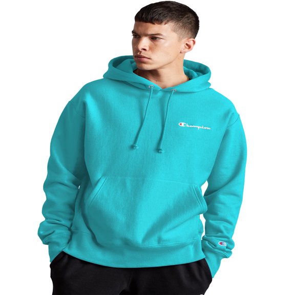 Champion Reverse Weave Fleece Men's Pullover Hoodie Blue Horizon GF68-YO6819 QQC (Size M)