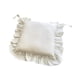 thumbnail image 3 of Cojín de silla con volantes, cómodo y con lazos, elegante, suave, cuadrado, para interior. Blanco crema, 3 of 9