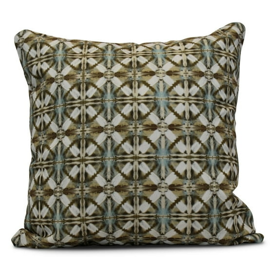 E by Design Beach Tile Outdoor Throw Pillow
