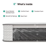 Avenco CozyNest 6 Twin Size Medium Supportive Innerspring Mattress