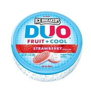 ICE BREAKERS DUO Fruit + Cool Sugar Free Mints (Strawberry, 1.3-Ounce Containers, Pack of 8)