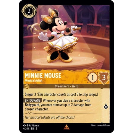 Disney Lorcana Into the Inklands Rare Minnie Mouse - Musical Artist #9
