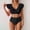 Black, variant on Fnooota Bathing Suits for Women, High Waisted Two Piece Holiday Swim Tops with Bottoms Pink Size XL
