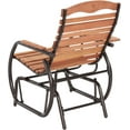 thumbnail image 3 of Country Garden Hardwood Glider Chair with Tray in Bronze Frame, 3 of 7