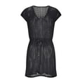thumbnail image 4 of Danhjin Black Women Summer Swimsuit Cover up Dress Lightweight Hollow out Fashion Beachwear Bikini Swimwear Bathing Beach Activity Casual Short Sleeve Coverups, 4 of 8