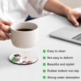 thumbnail image 3 of Snowman Christmas Coasters Set of 2, Absorbent Coasters for Drinks, Gifts Xmas Tree Winter Snowflake Coaster for Desk Coffee Table Protection, Home Decor House Warming Gifts 4", 3 of 8